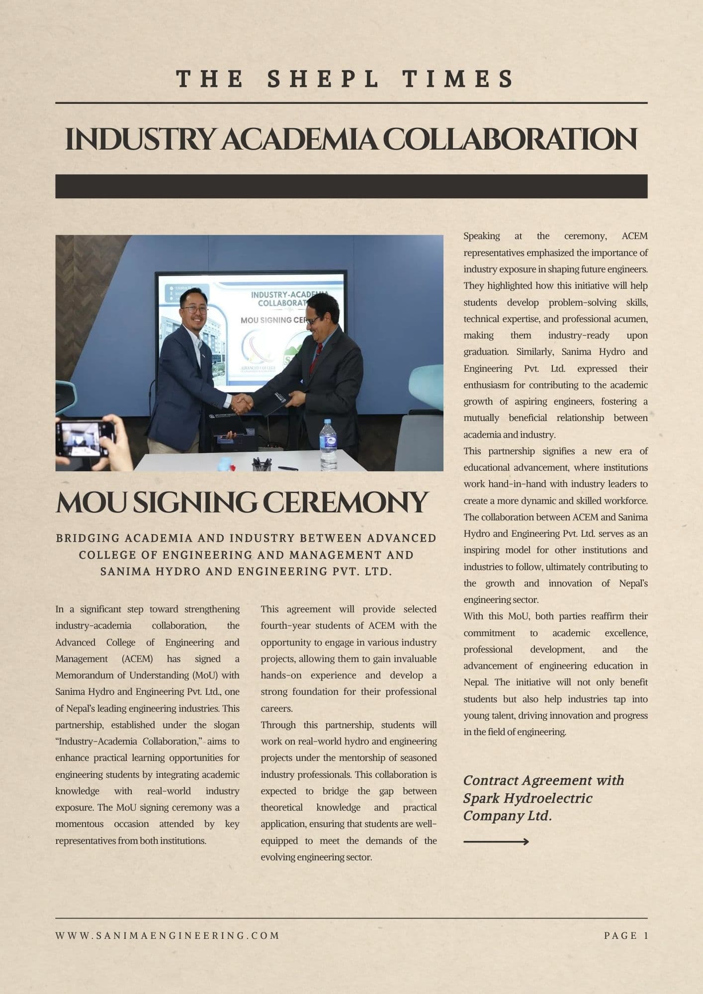 Sanima news clipping